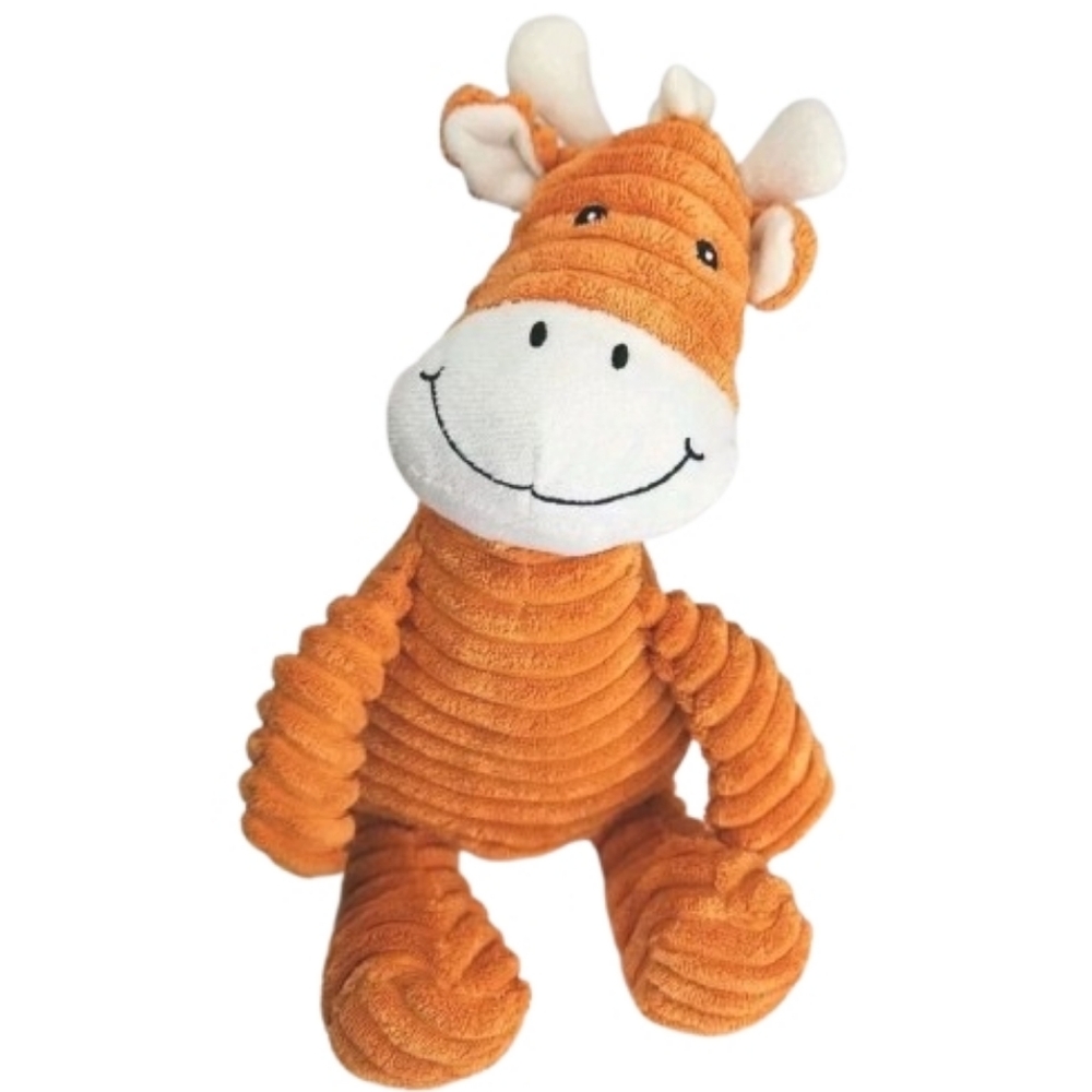 Unipak Kordy Giraffe Plush Lovey Orange Corduroy Ribbed Chenille Jr 14" Soft Toy